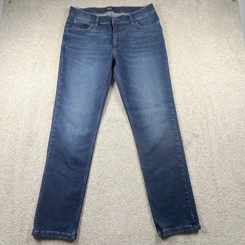 Lee Heritage Denim MVP Jeans Mens 34x32 Blue Slim Fit Stretch Denim